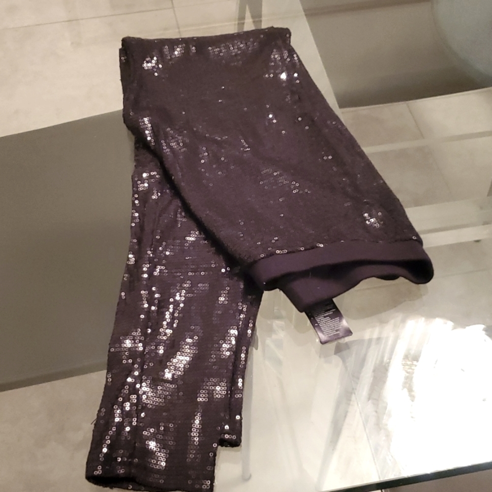 H&M black sequence skinny leggins M